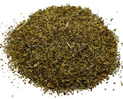Dried and ground holy basil