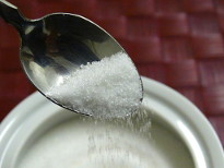 sugar on a spoon