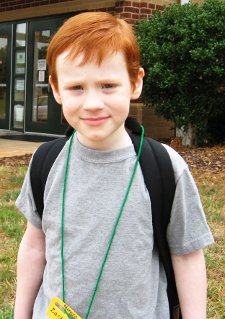 Zach at William R. Davie Elementry School in the Davie County School System before homeschooling